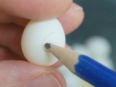 Kennzeichung mit dem Bleistift